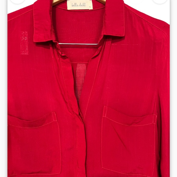 Bella Dahl red blouse. - Picture 4 of 8
